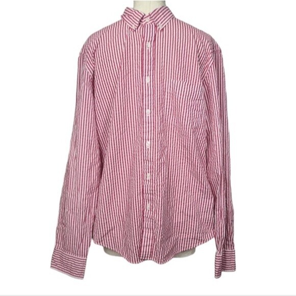J. Crew Slim Striped Button Down Long Sleeve Shirt L - Picture 1 of 8